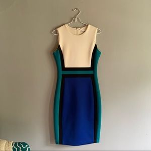 Calvin Klein color blocked dress